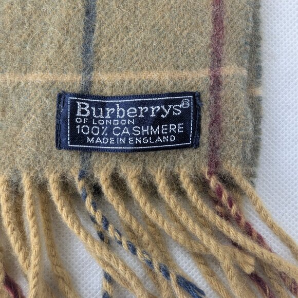 BURBERRY | Classic Green Nova Check | 100% Cashmere | Made In England - Picture 4 of 7
